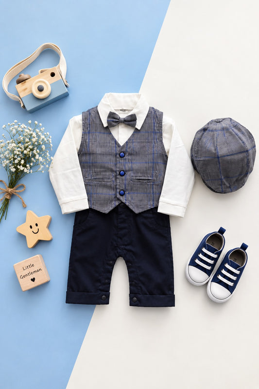 Imported 3pcs winter Gentleman look Romper suit
