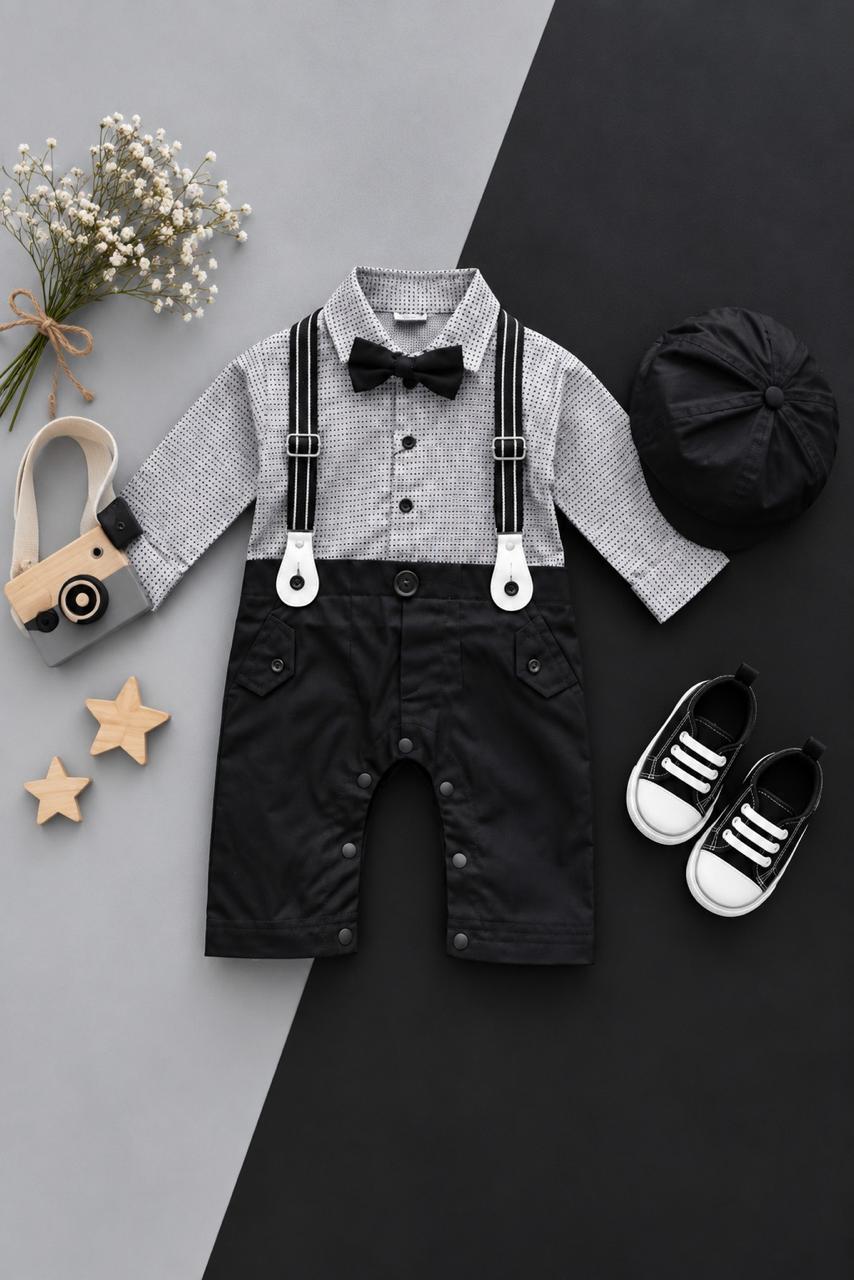 3Pcs Imported Winter Gentleman Look Dangree Romper for boys