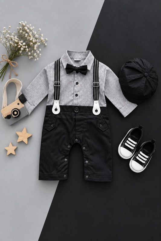 3Pcs Imported Winter Gentleman Look Dangree Romper for boys