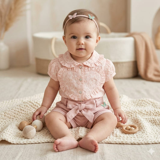 Half Sleeves Imported Girls Formal Romper