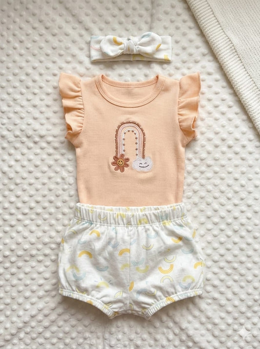 Imported 3 pcs Girls Ruffle Sleeve Set