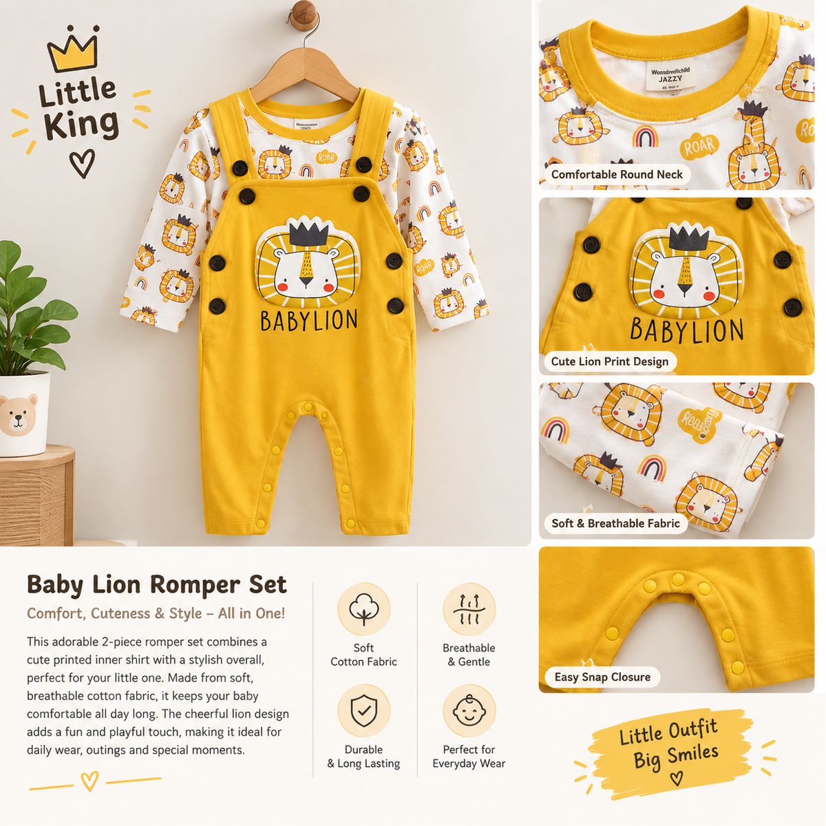 Baby Lion Wonderchild Thailand Unisex Romper